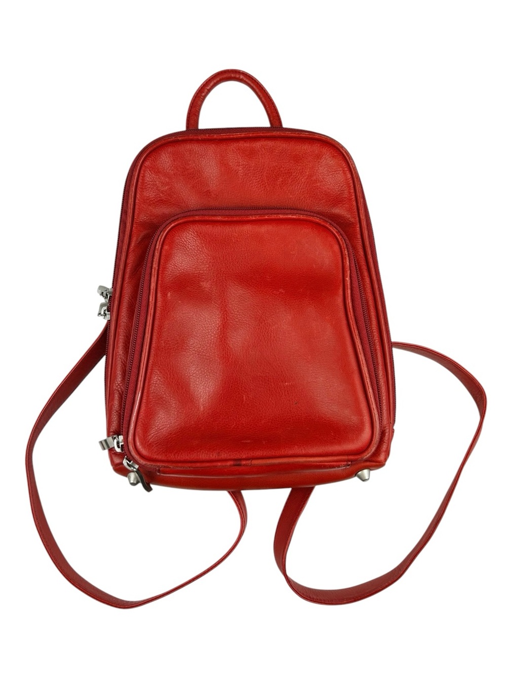 Osgoode Marley Red Leather Mini Backpack
